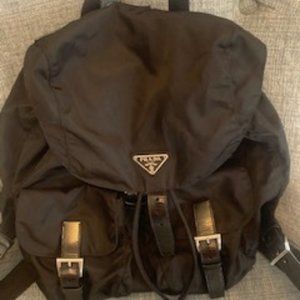 Prada- Black Nylon Backpack